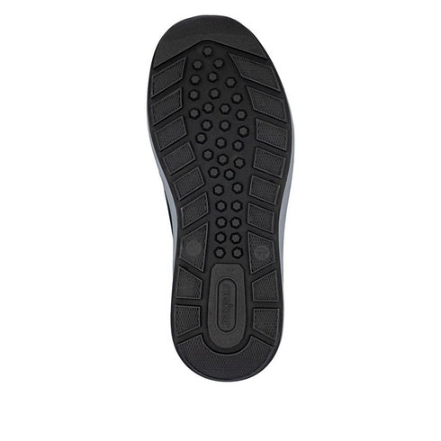 Rieker 11500-14 Navy Nubuck Wide Lace & Zip Shoe